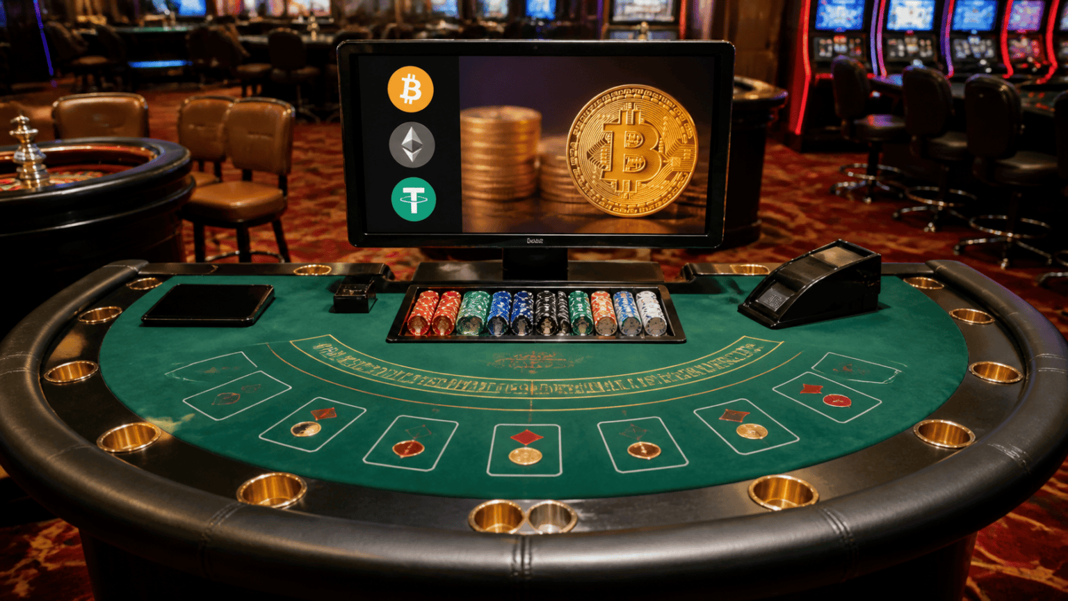 Crypto Casino Singapore: What Players Should Know Before They Join Crypto casino gaming setup with digital payment theme