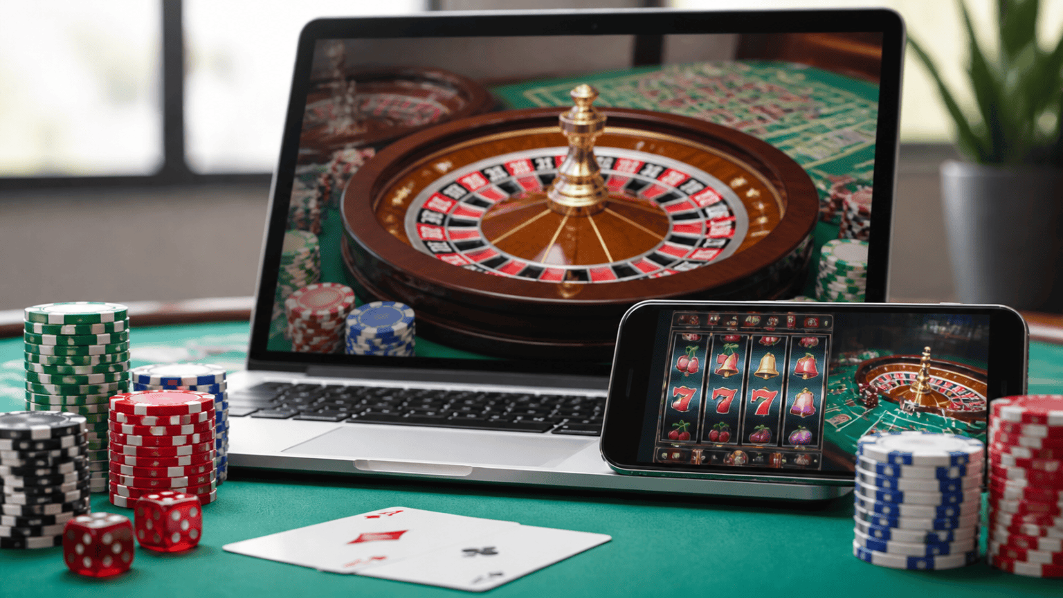 Online casino Singapore gaming setup with slots and roulette
