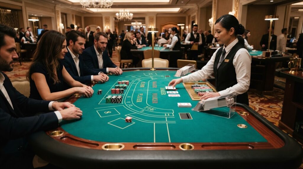 Tìm Hiểu Về Baccarat Game Và Các Chiến Thuật Chơi Hiệu Quả Bàn chơi baccarat game trong sòng bài sang trọng